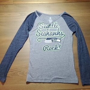 NFL Team Seahawks Long Sleeve Raglan 10/12(Girls)
